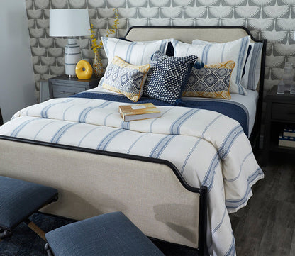 Villa by Classic Home Jayson Stripe Linen Cashmere Duvet Cover by Villa by Classic Home