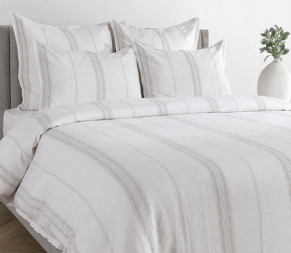 Villa by Classic Home Jayson Stripe Linen Cashmere Duvet Cover by Villa by Classic Home