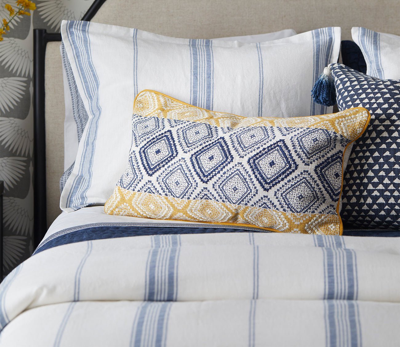 Villa by Classic Home Jayson Stripe Linen Cashmere Duvet Cover by Villa by Classic Home