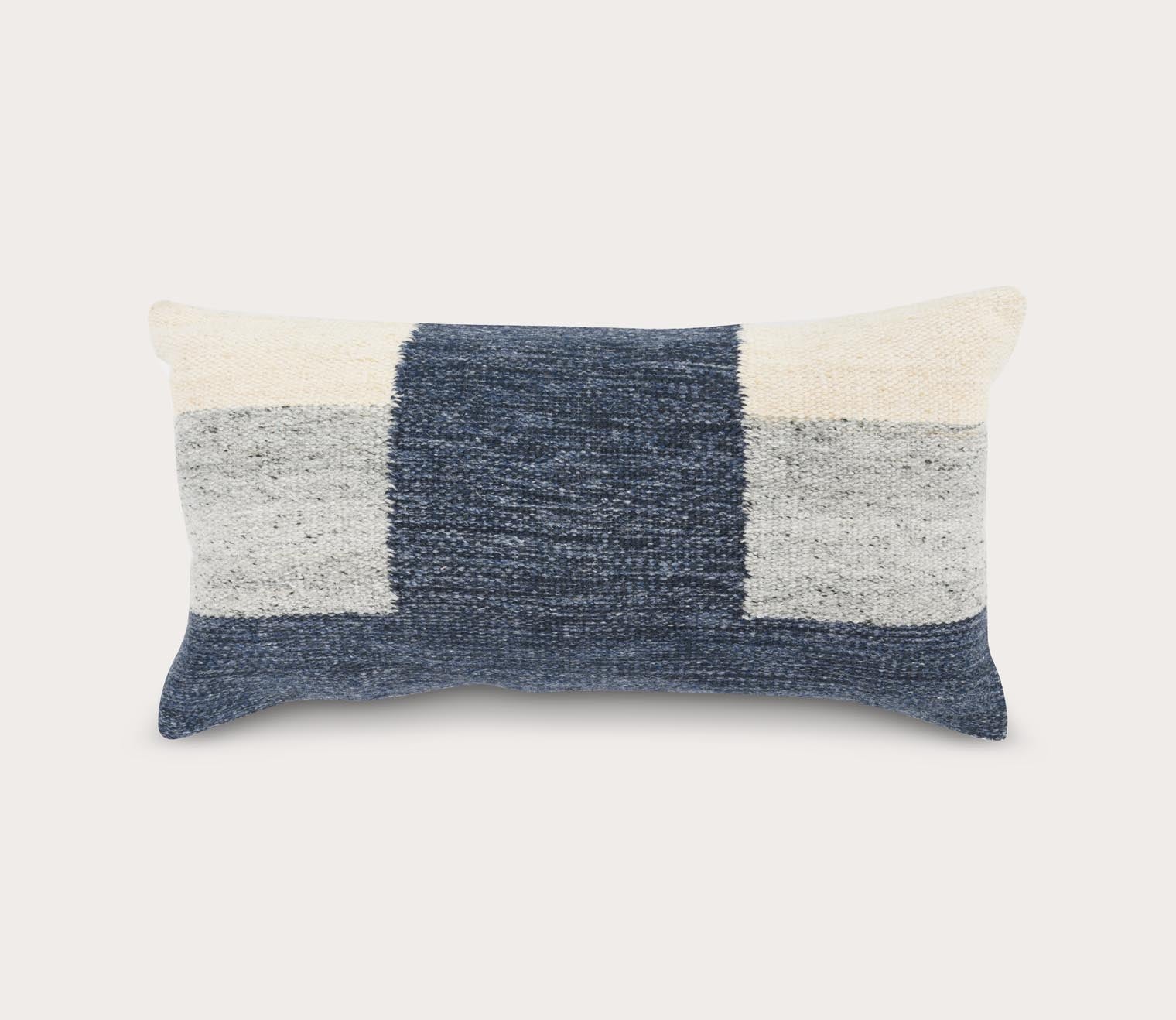 Kass Night Blue Gray Throw Pillow