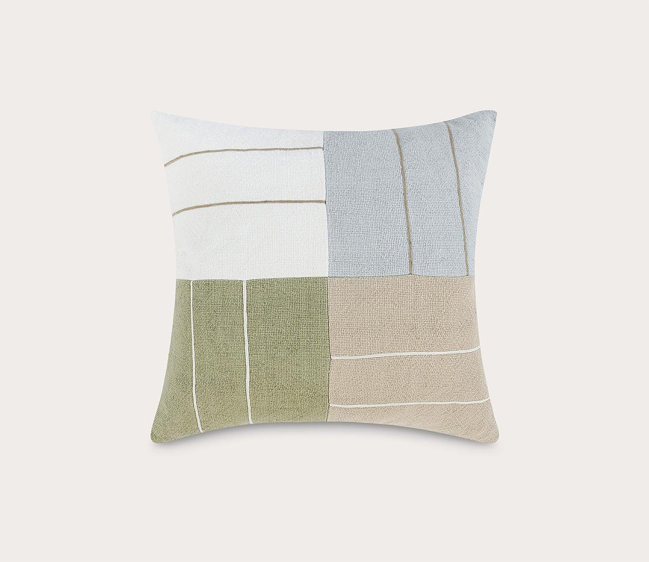 Villa by Classic Home Niya Wheat Green Multi Throw Pillow by Villa by Classic Home