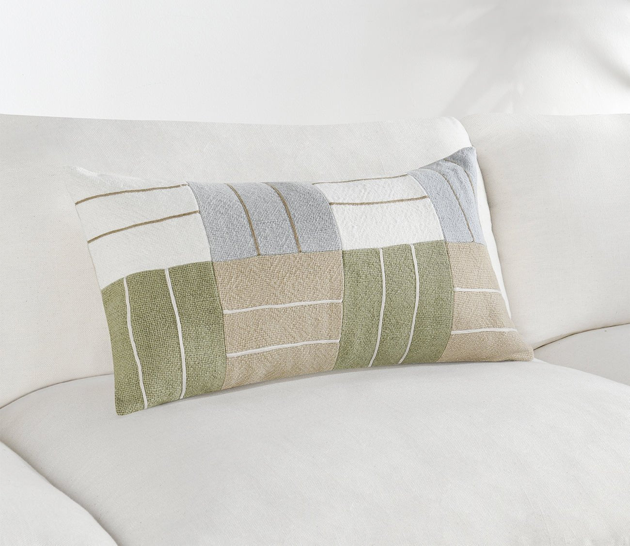 Villa by Classic Home Niya Wheat Green Multi Throw Pillow by Villa by Classic Home