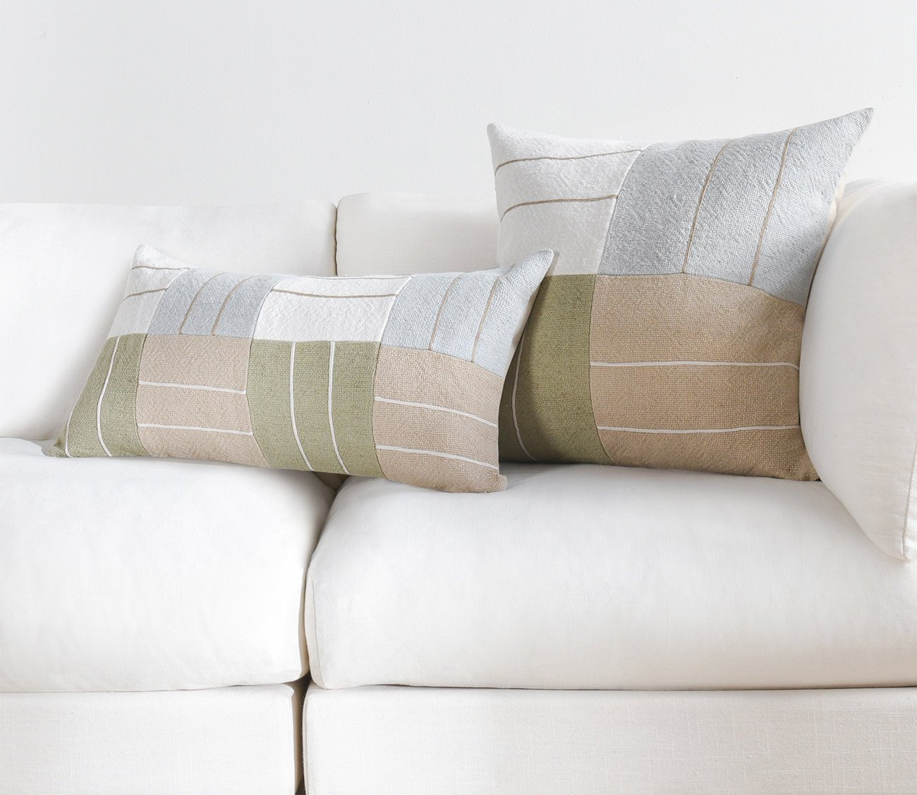Villa by Classic Home Niya Wheat Green Multi Throw Pillow by Villa by Classic Home