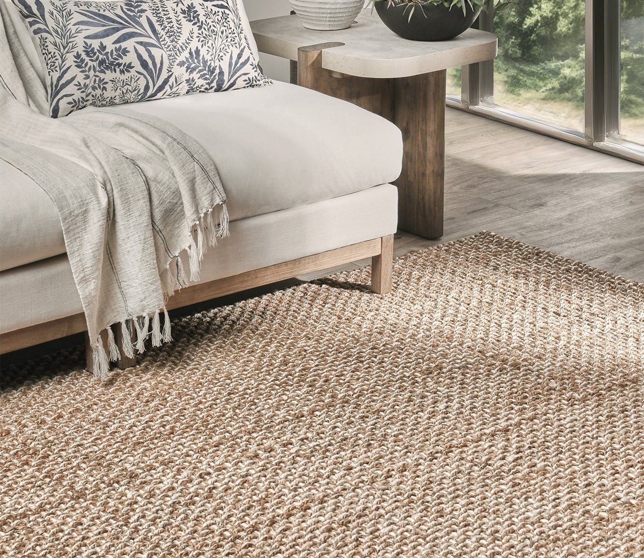 Villa by Classic Home Panama Bold Stripe Natural Area Rug by Villa by Classic Home
