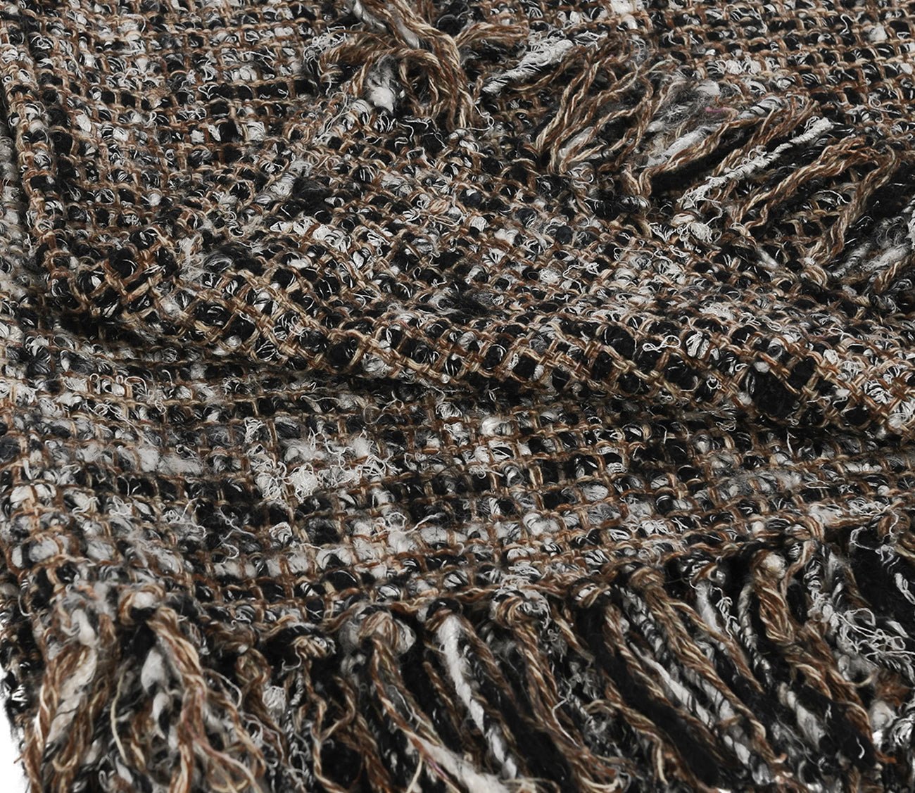 Villa by Classic Home Porter Black Ivory Throw Blanket by Villa by Classic Home