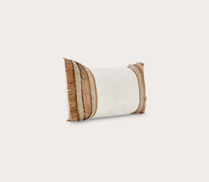 Villa by Classic Home Pottery Leather Chestnut Natural Throw Pillow by Villa by Classic Home