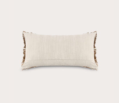Villa by Classic Home Pottery Leather Chestnut Natural Throw Pillow by Villa by Classic Home