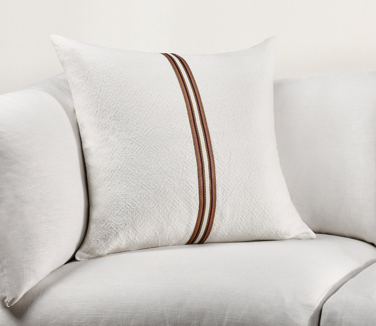 Villa by Classic Home Ralph Ivory Sangria Red Throw Pillow by Villa by Classic Home