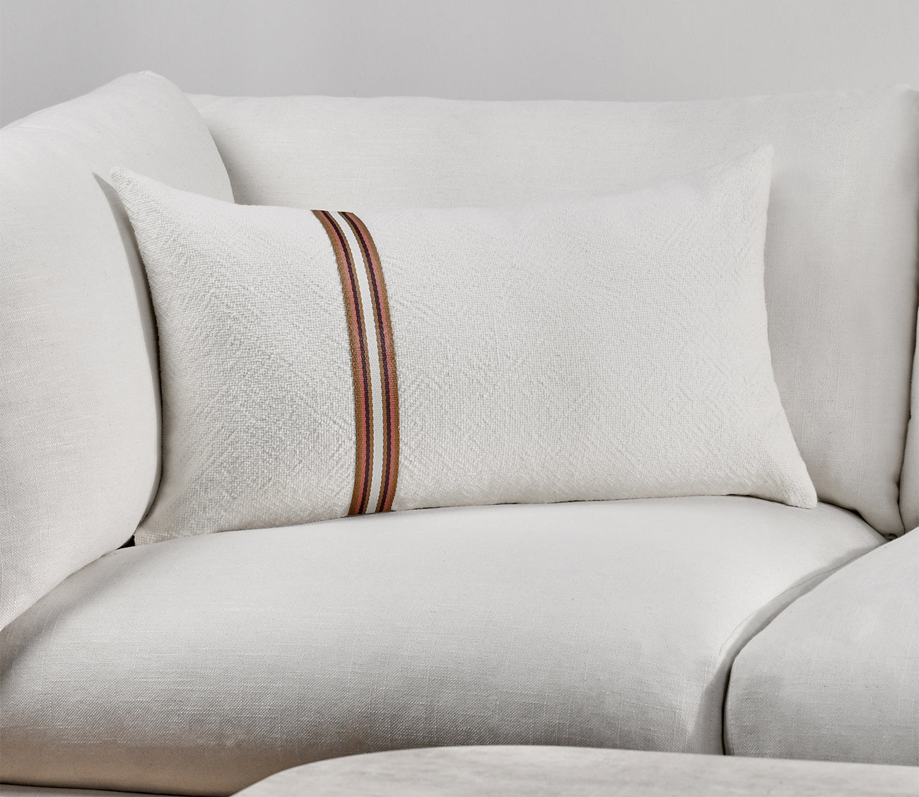 Villa by Classic Home Ralph Ivory Sangria Red Throw Pillow by Villa by Classic Home