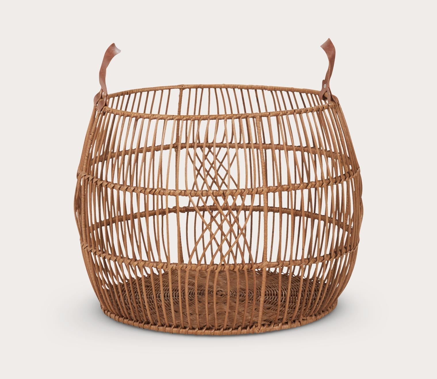 Villa by Classic Home Rattan Iron Basket by Villa by Classic Home