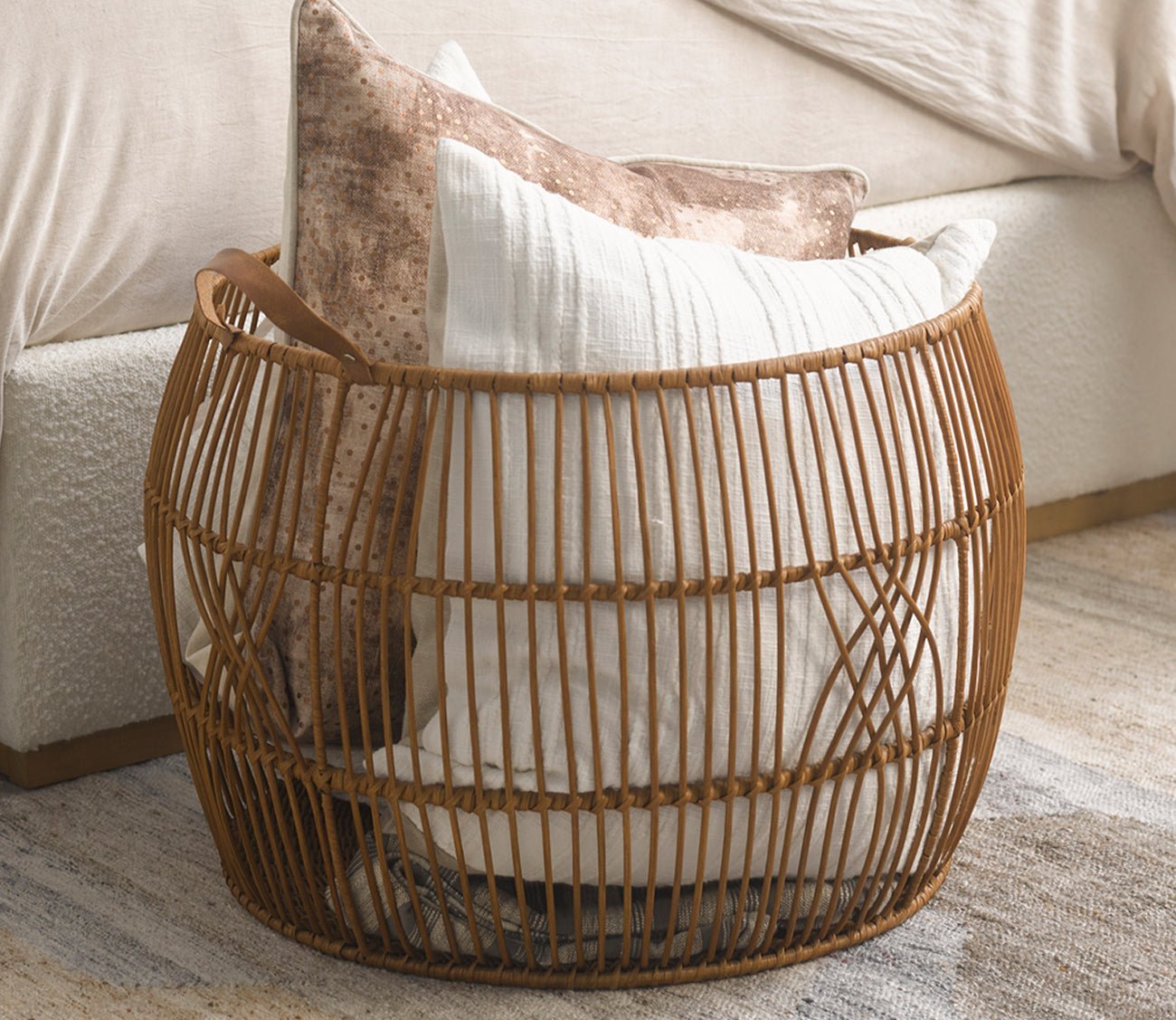 Rattan Iron Basket