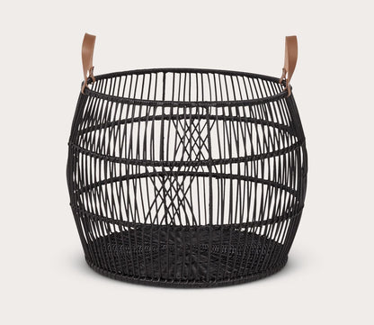 Villa by Classic Home Rattan Iron Basket by Villa by Classic Home