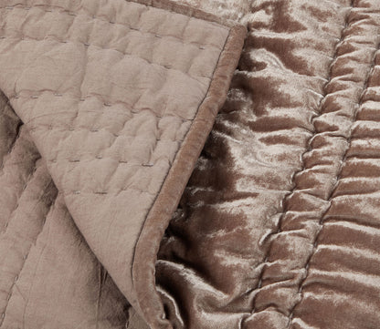 Villa by Classic Home Seville Desert Taupe Velvet Quilt by Villa by Classic Home