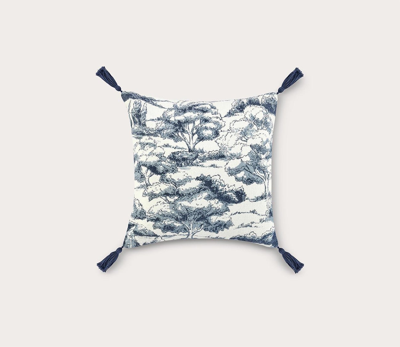 Villa by Classic Home Stonework Denim Blue Throw Pillow by Villa by Classic Home