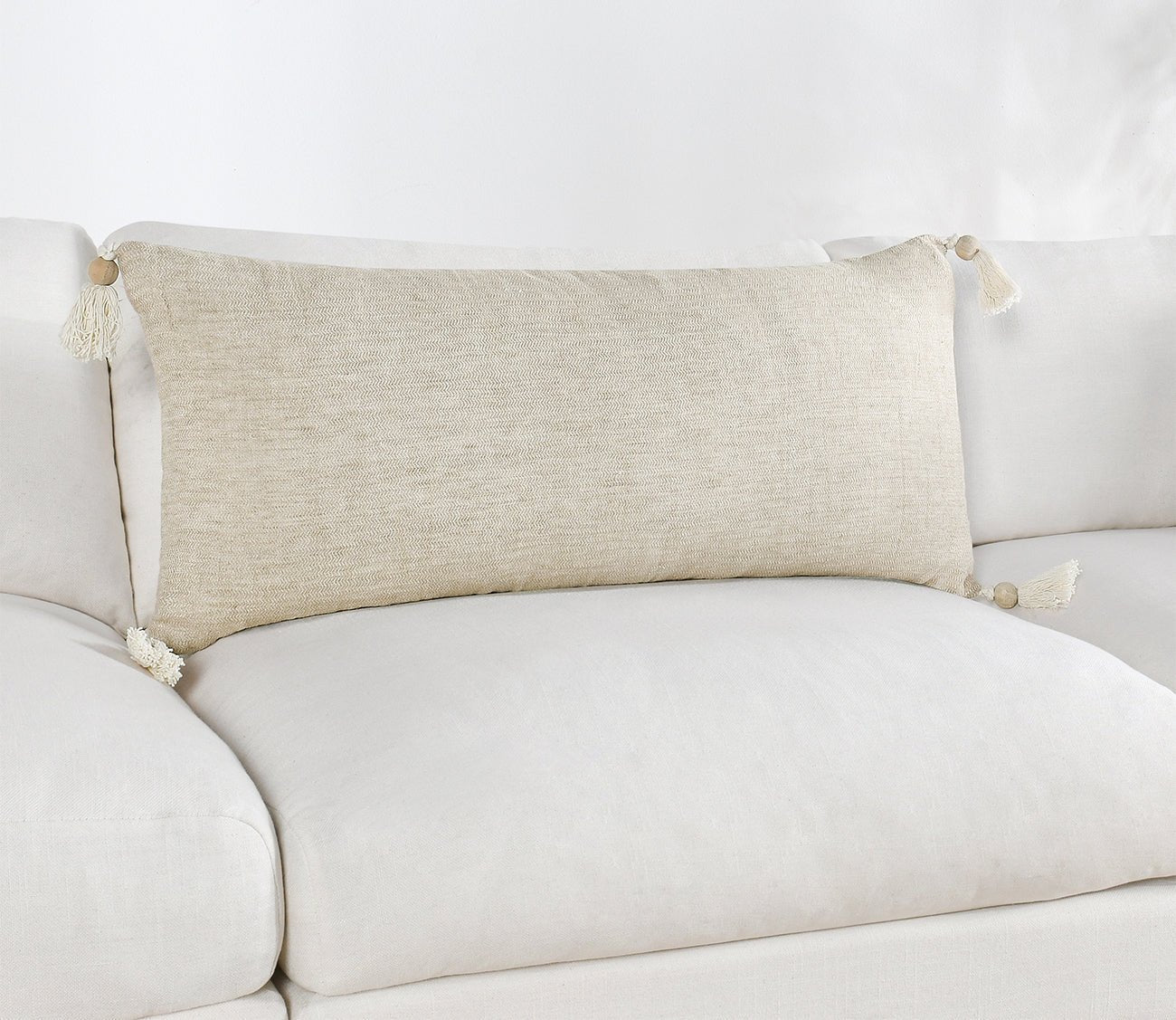 Villa by Classic Home Talara Wheat Green Natural Throw Pillow by Villa by Classic Home