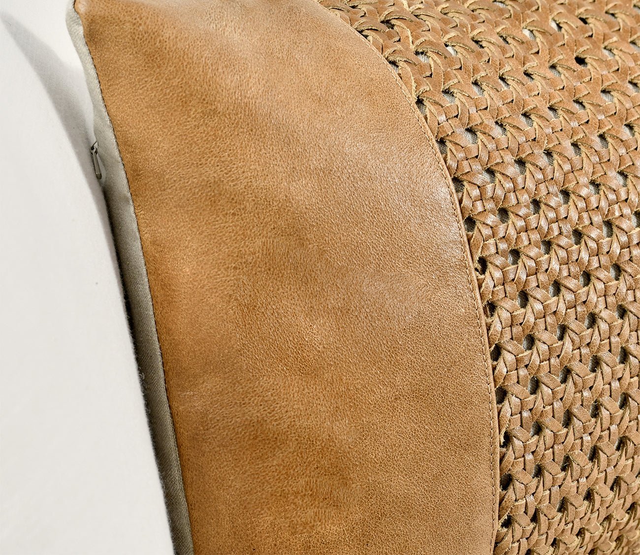 Villa by Classic Home Toscano Leather Chestnut Brown Throw Pillow by Villa by Classic Home