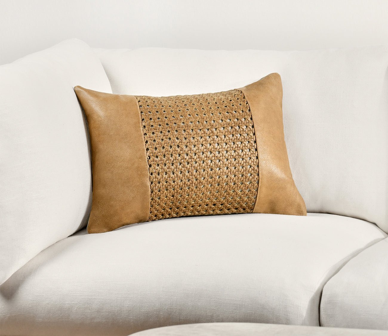 Villa by Classic Home Toscano Leather Chestnut Brown Throw Pillow by Villa by Classic Home