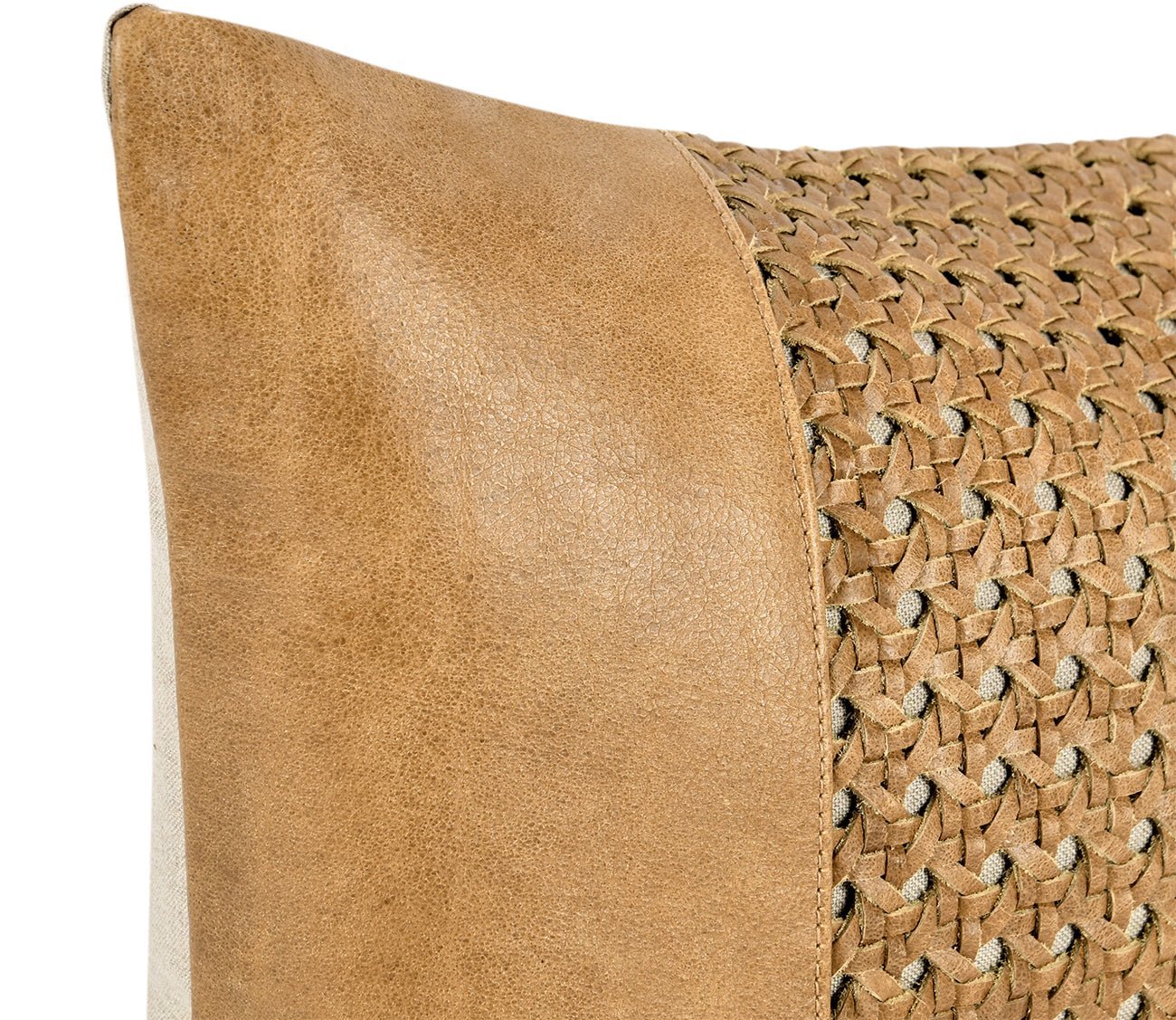 Villa by Classic Home Toscano Leather Chestnut Brown Throw Pillow by Villa by Classic Home