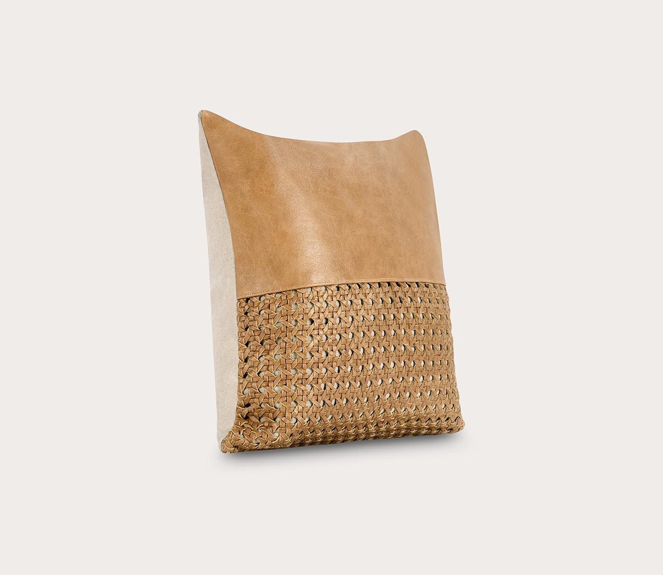 Villa by Classic Home Toscano Leather Chestnut Brown Throw Pillow by Villa by Classic Home