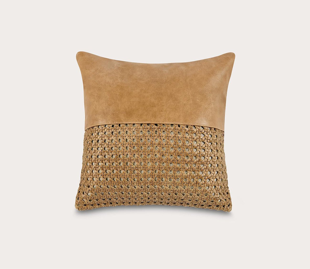 Villa by Classic Home Toscano Leather Chestnut Brown Throw Pillow by Villa by Classic Home
