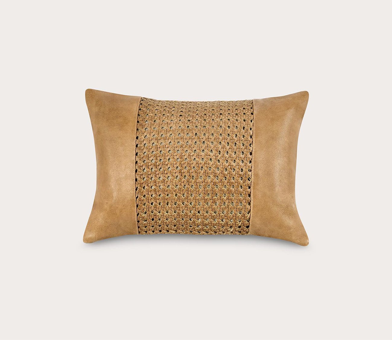 Villa by Classic Home Toscano Leather Chestnut Brown Throw Pillow by Villa by Classic Home