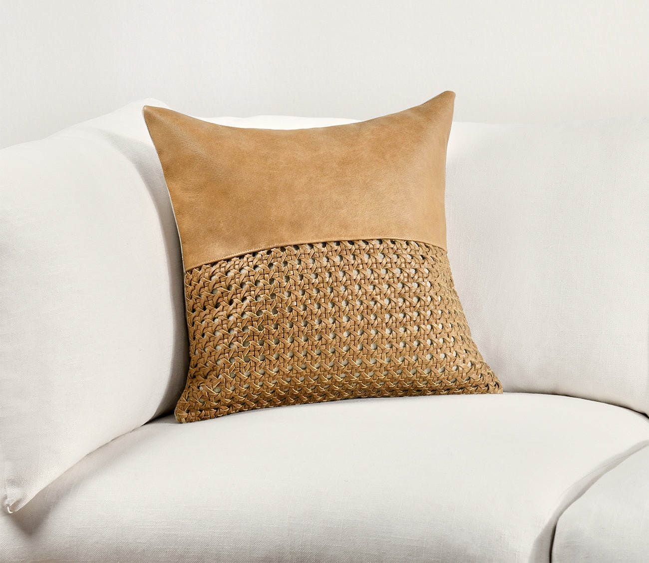 Villa by Classic Home Toscano Leather Chestnut Brown Throw Pillow by Villa by Classic Home
