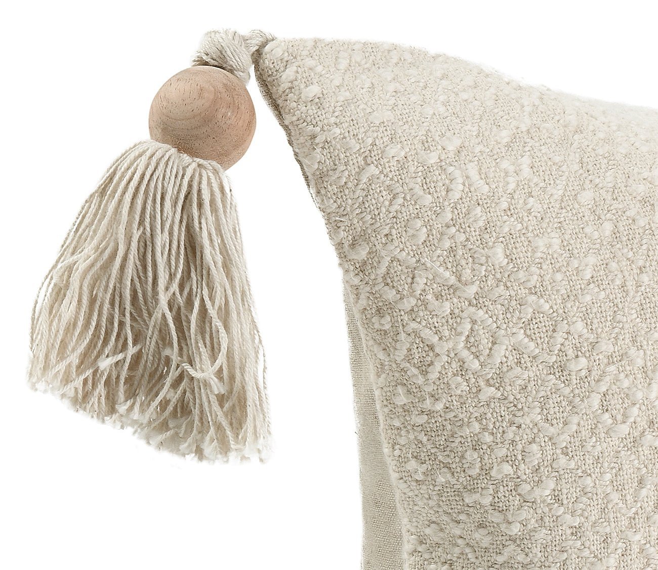 Villa by Classic Home Yasa Natural Ivory Throw Pillow by Villa by Classic Home