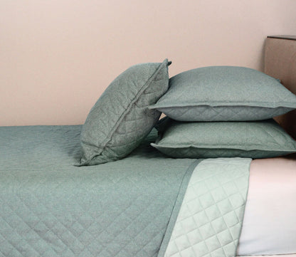 Baby Basket Diamond Quilted Coverlet and Euro Sham Set by Ann Gish