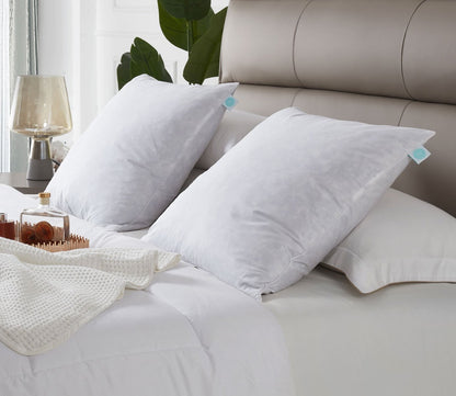 233TC Cotton Medium Firm Decorative Square Feather Pillow 2-Pack by Martha Stewart