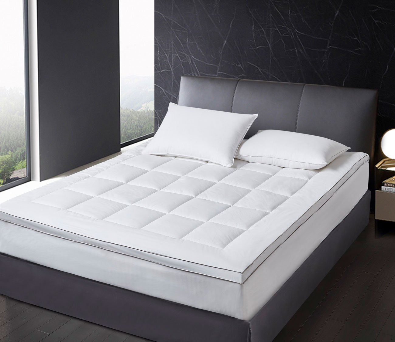 3-Inch White Down Fiber Top Featherbed Topper