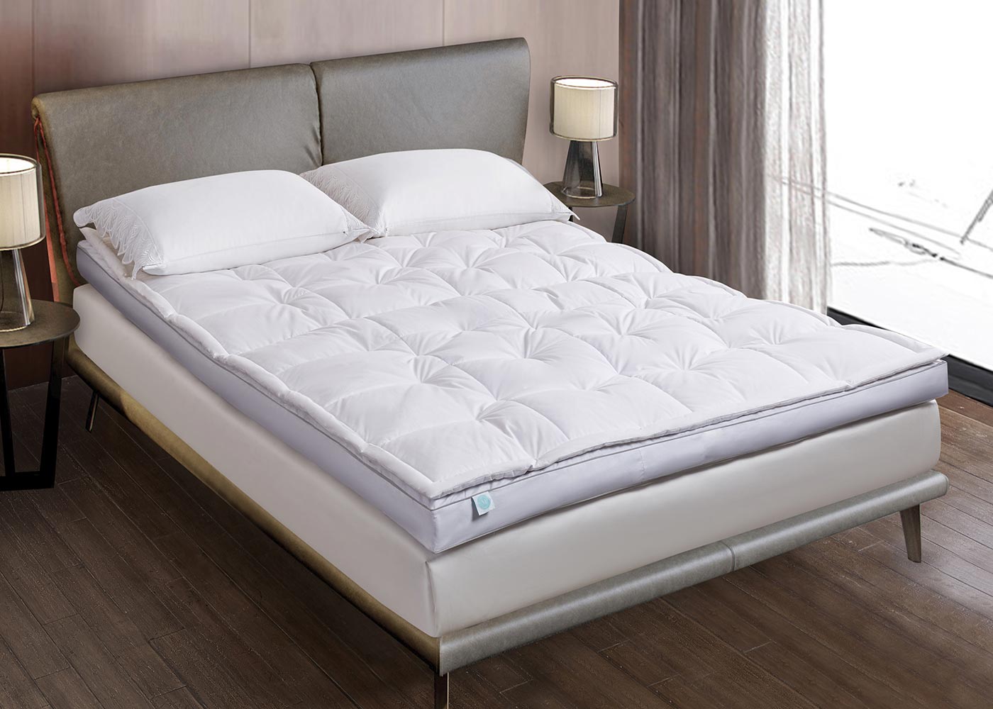 3-Inch White Down Top Featherbed Topper