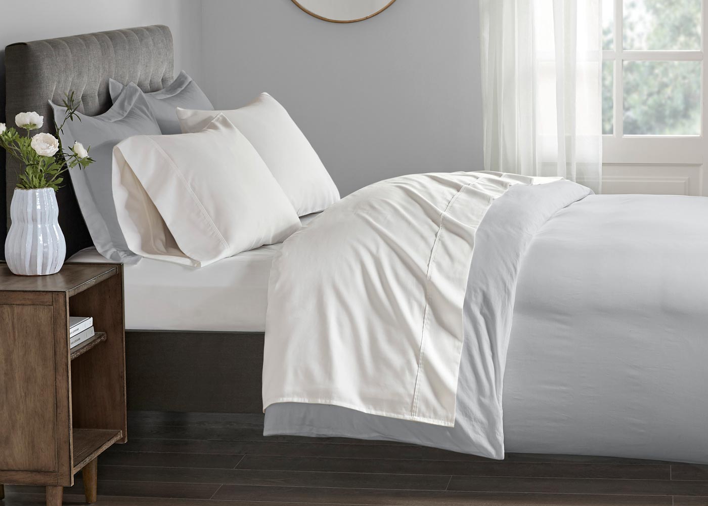 400TC Wrinkle Resistant Cotton Sateen Sheet Set by Beautyrest