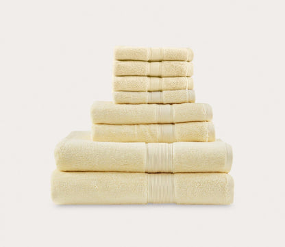 800GSM Luxury Cotton 8pc Bath Towel Set by Madison Park Signature