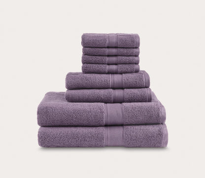 800GSM Luxury Cotton 8pc Bath Towel Set by Madison Park Signature