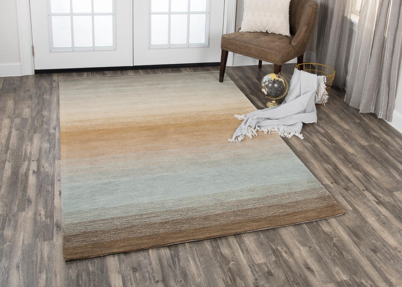 Alora Décor Ascension Ombre Rust Area Rug
