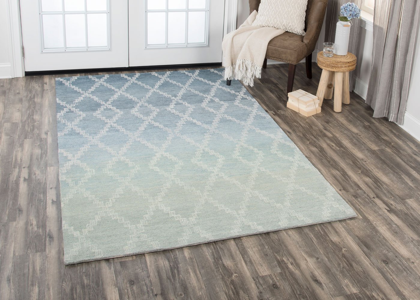 Alora Décor Ascension Lattice Gray Area Rug