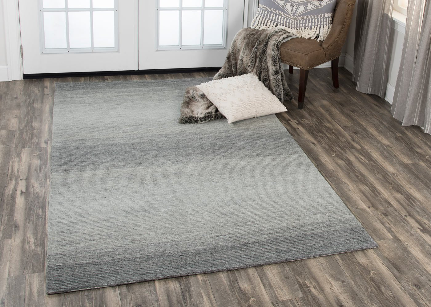 Alora Décor Ascension Ombre Charcoal Area Rug