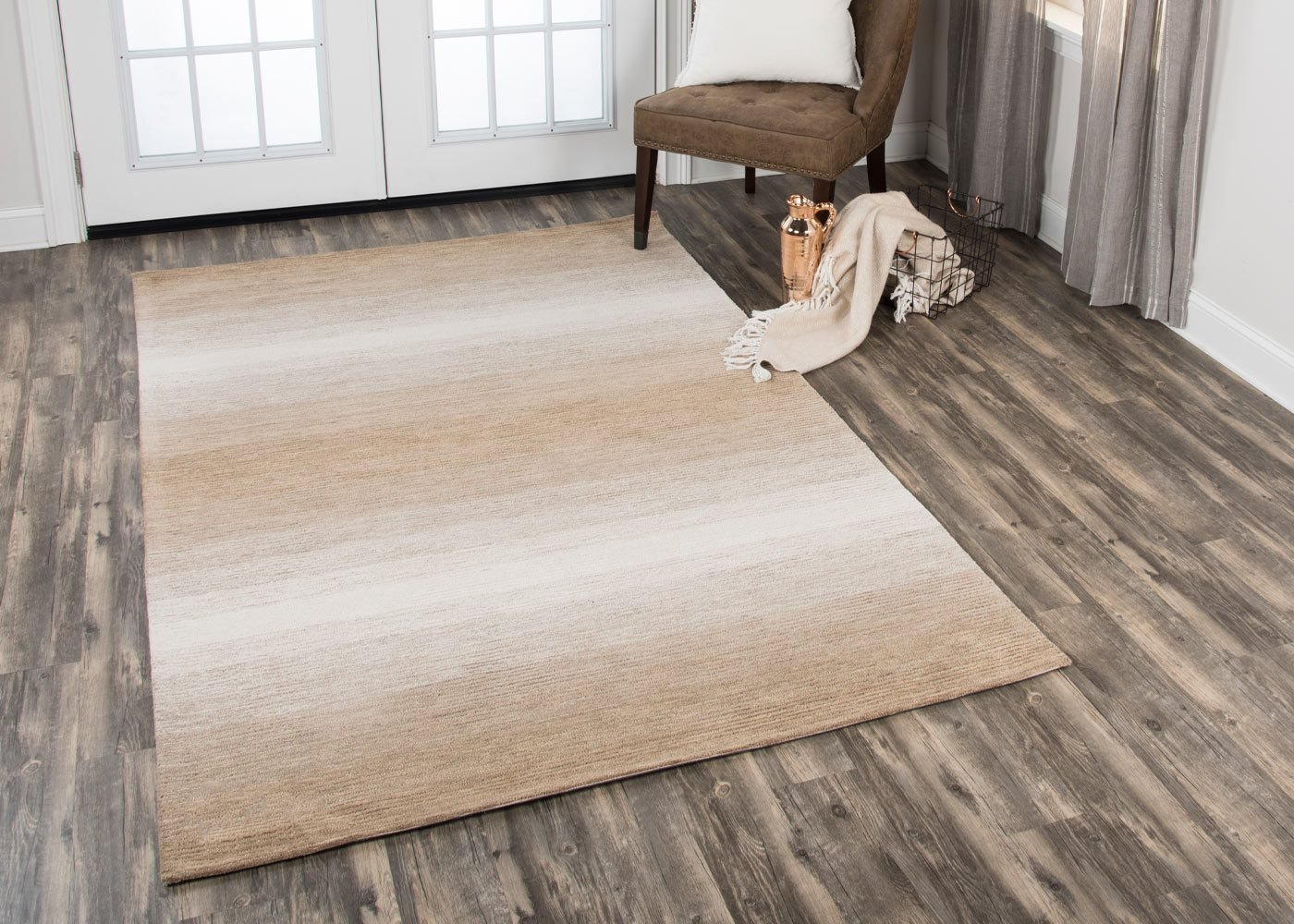Alora Décor Ascension Ombre Beige Area Rug