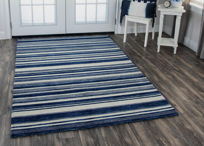 Alora Décor Bermuda Blue Stripe Area Rug by Rizzy Home
