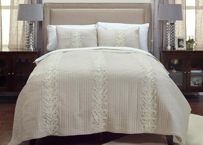 Adela Blush Quilt and Sham Separates by Rizzy Home