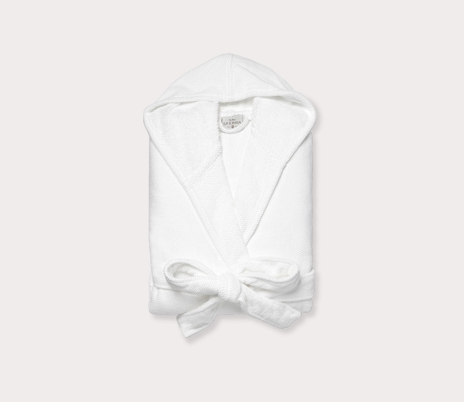 Canedo White Combed Cotton Robe by Sferra