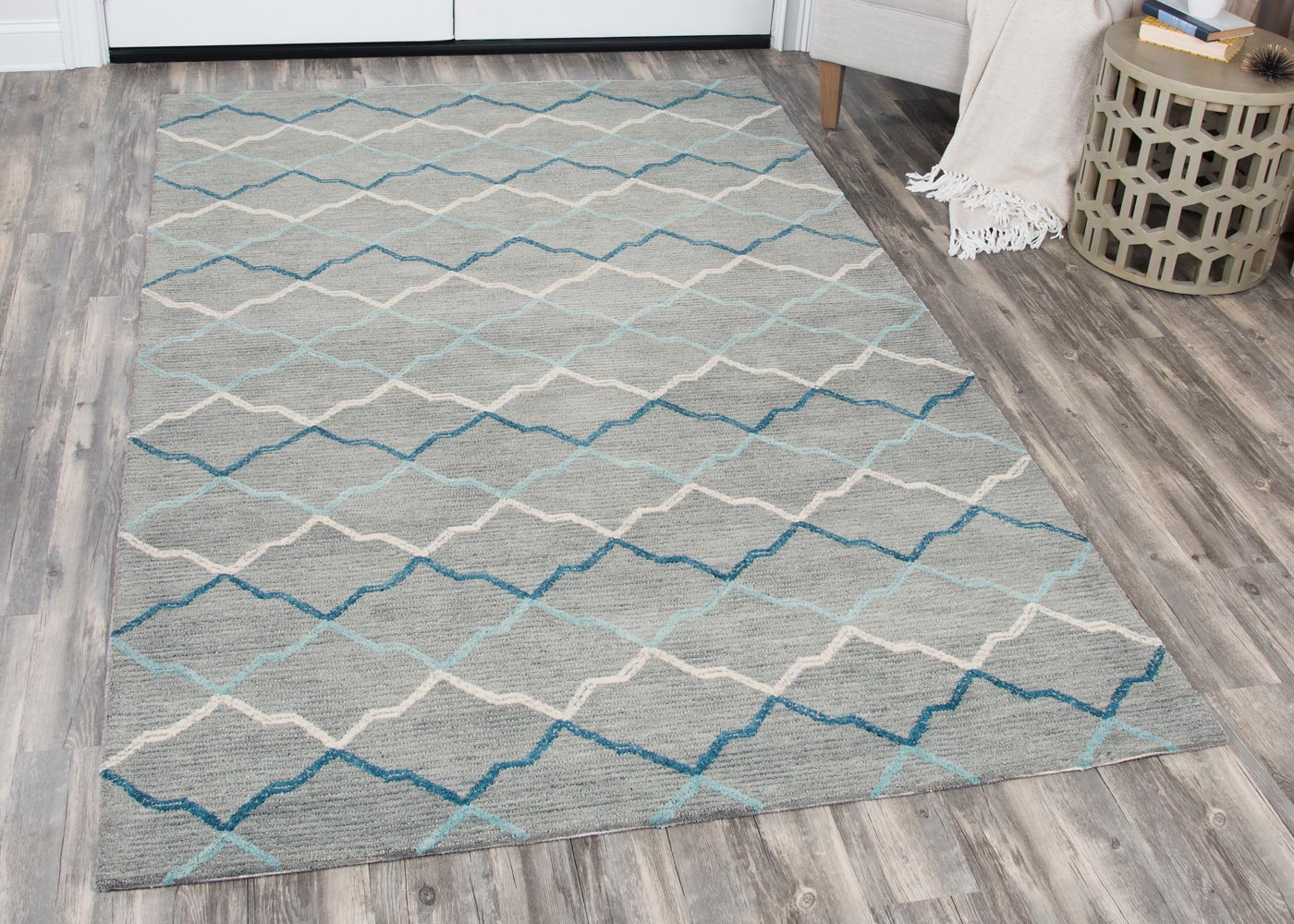 Alora Décor Cascade Dark Gray Patterned Area Rug
