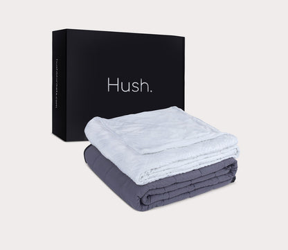 2-in-1 Grey Weighted Blanket by Hush Blankets