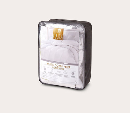 All Season Ultra-Soft Nano-Touch White Down Fiber Comforter by Elle Décor