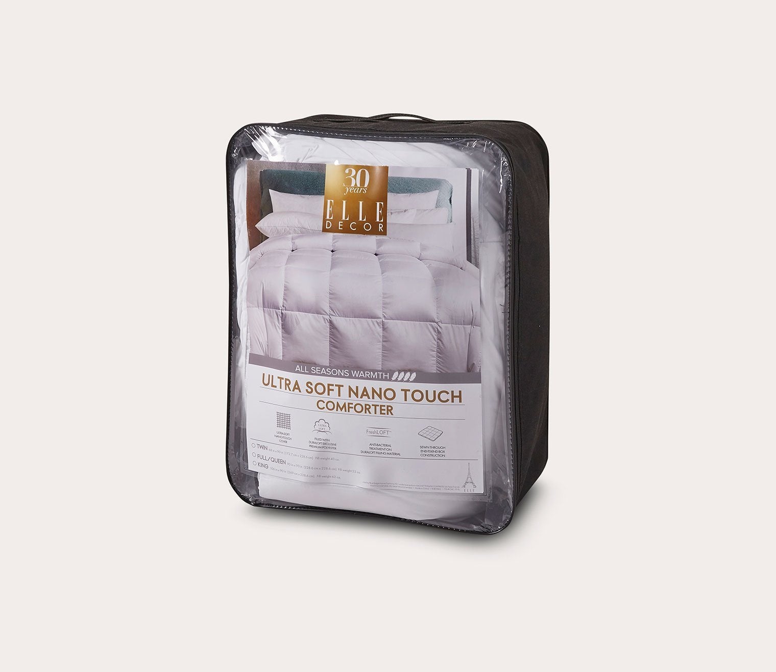 All Season Ultra-Soft Nano-Touch Duraloft Down Alternative Comforter by Elle Décor