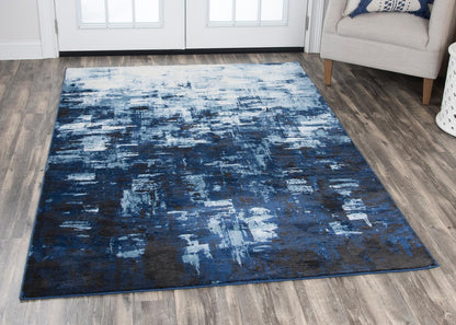 Alora Décor Encore Abstract Dark Blue Area Rug by Rizzy Home