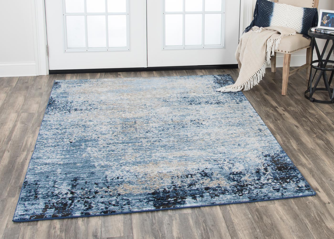 Alora Décor Encore Abstract Blue Gray Area Rug