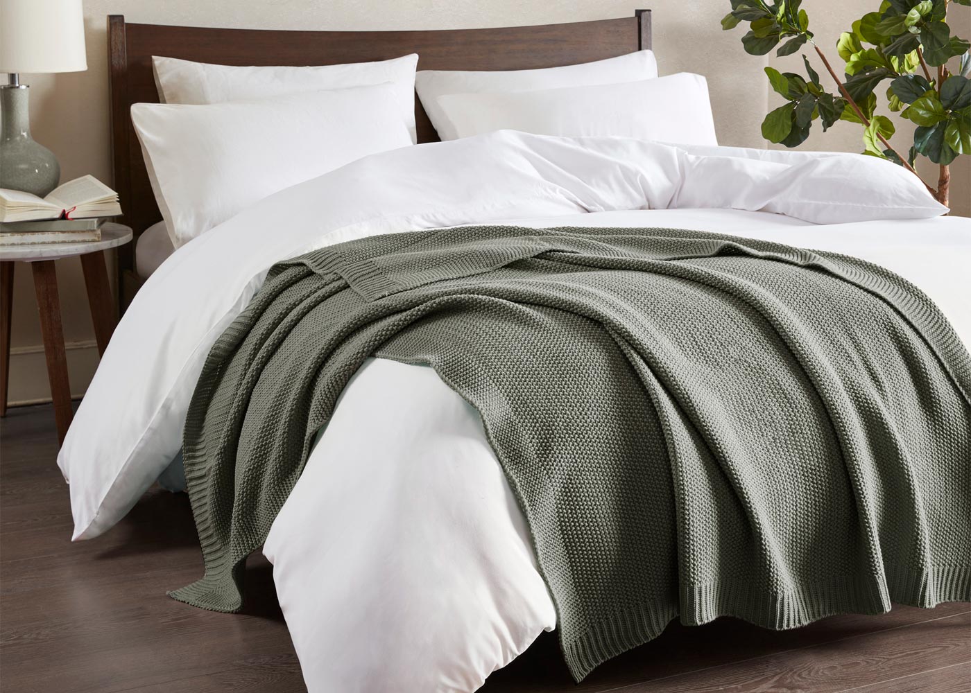 Bree Knit Throw Blanket in 4 Colors by INK + IVY