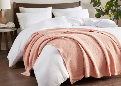Bree Knit Throw Blanket in 4 Colors by INK + IVY