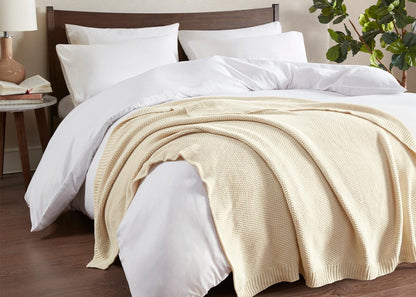 Bree Knit Throw Blanket in 4 Colors by INK + IVY